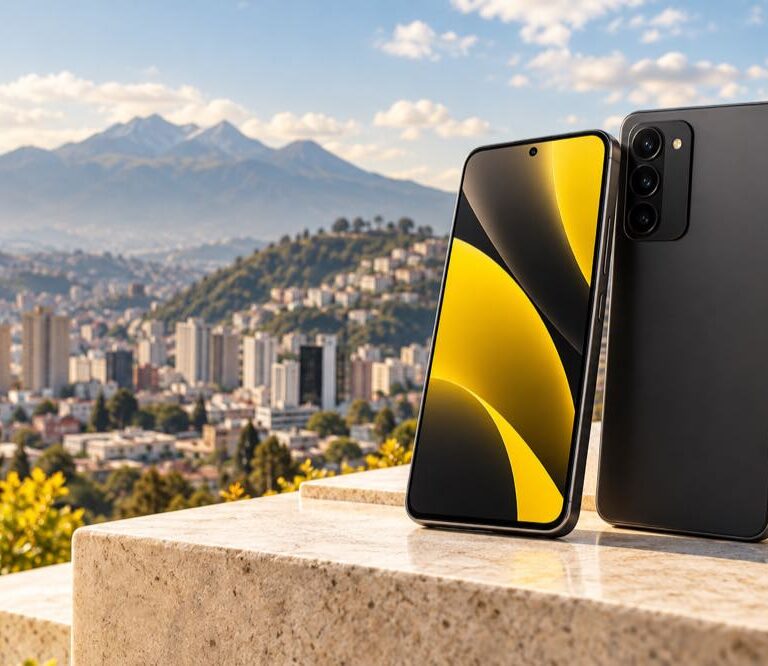 Celulares en el norte de Quito: imagen conceptual de smartphones
