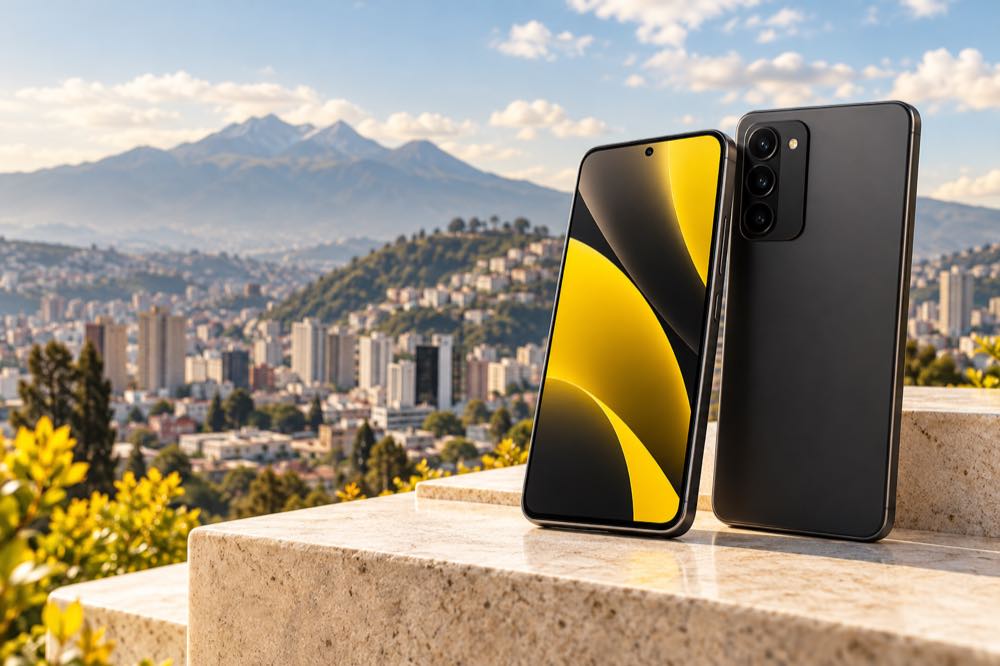 Celulares en el norte de Quito: imagen conceptual de smartphones
