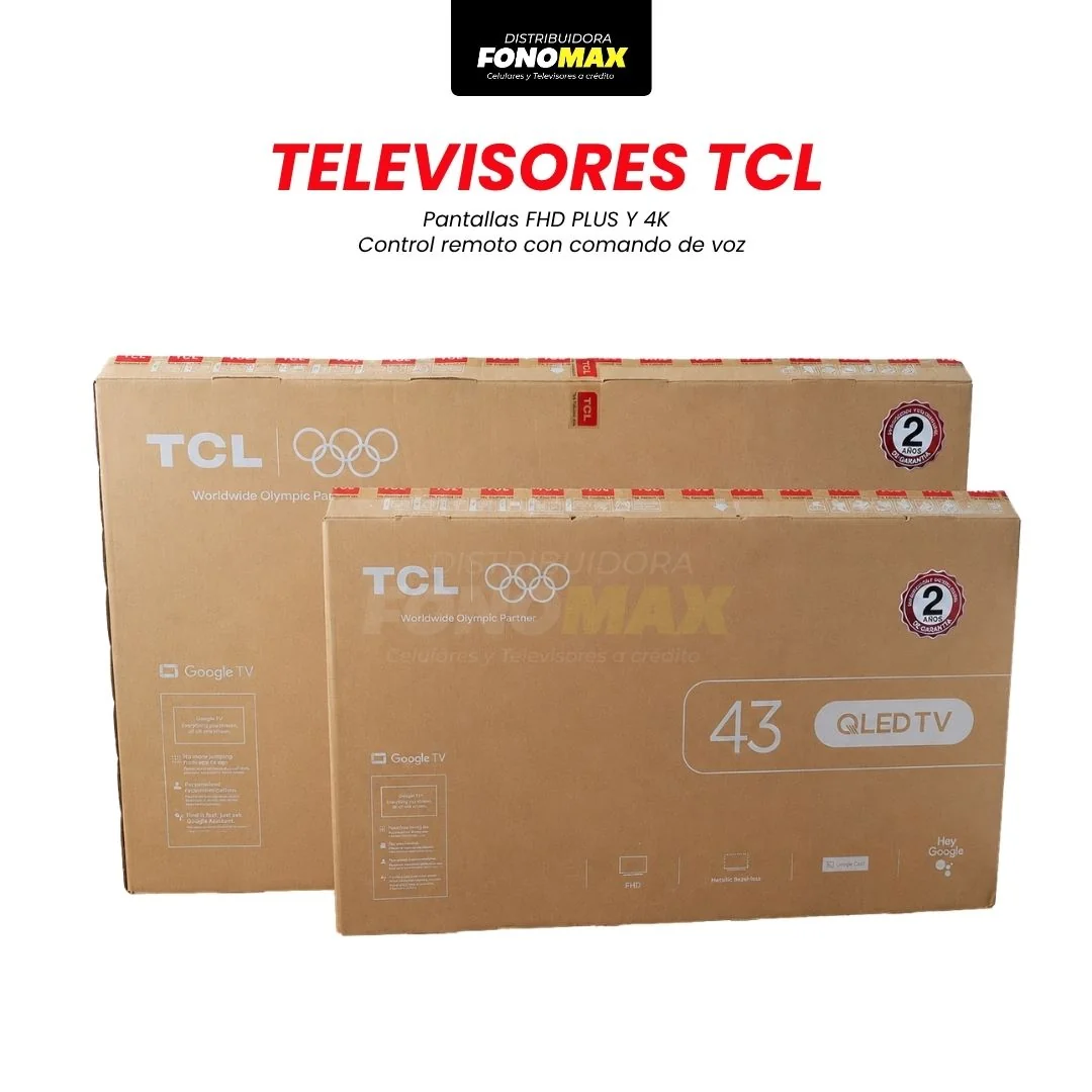 Televisores TCL: cajas de televisores vendidos por FONOMAX